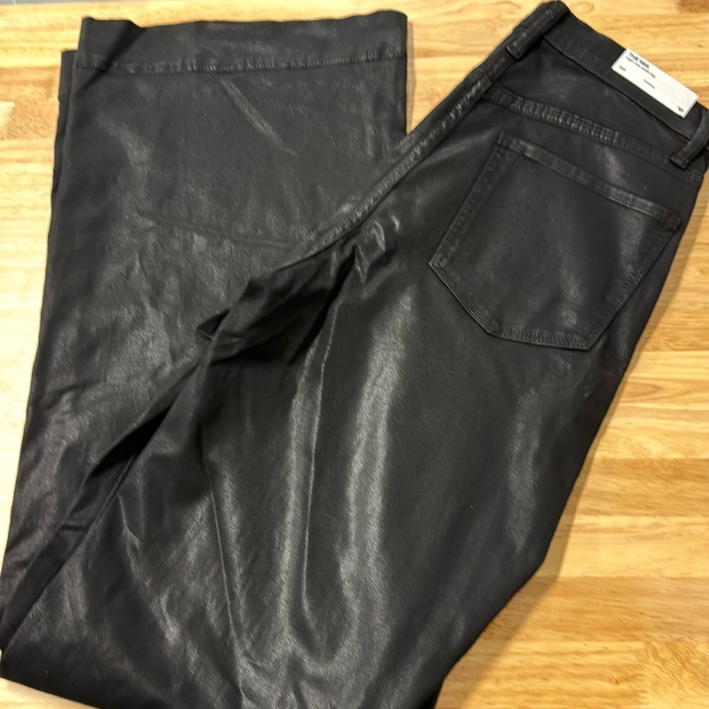 Joes THE MIA HIGH RISE WIDE LEG // COATED // BLACK - Picture 3 of 6